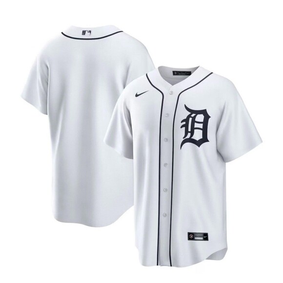 Nike Detroit Tigers Home White Baseball JerseyMen's NWT Sizes Medium-3XL